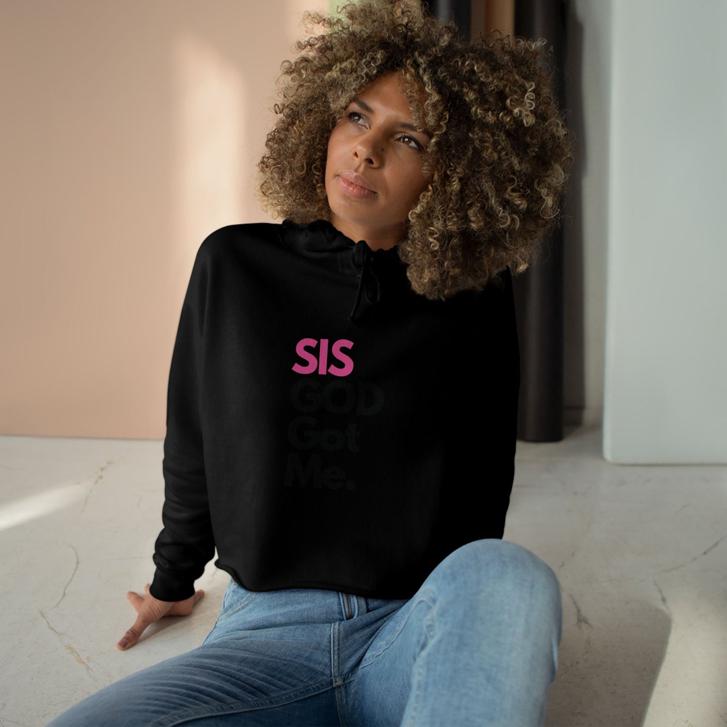 SIS GOD Got Me Crop Hoodie - Trendy Streetwear for Confident Women