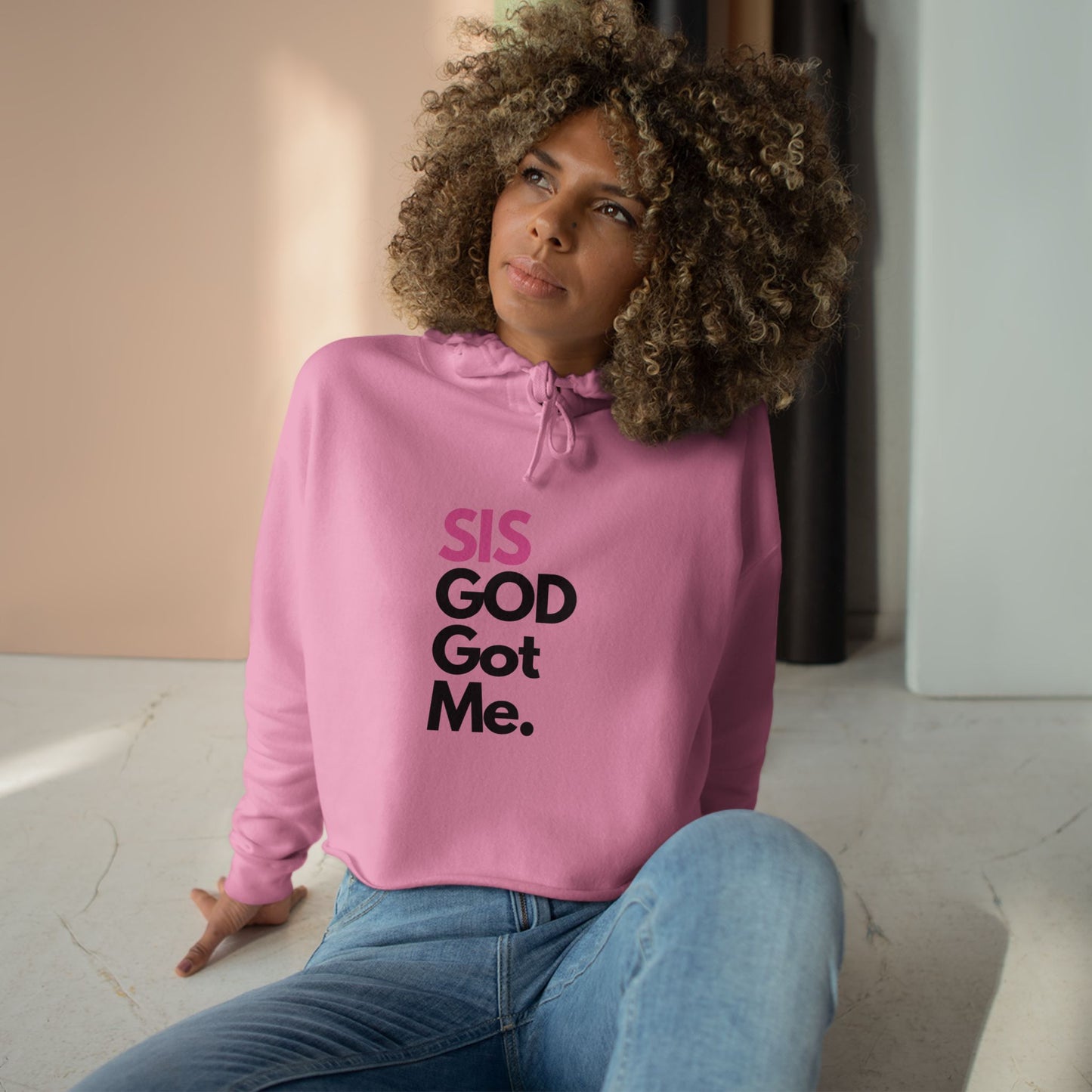 SIS GOD Got Me Crop Hoodie - Trendy Streetwear for Confident Women