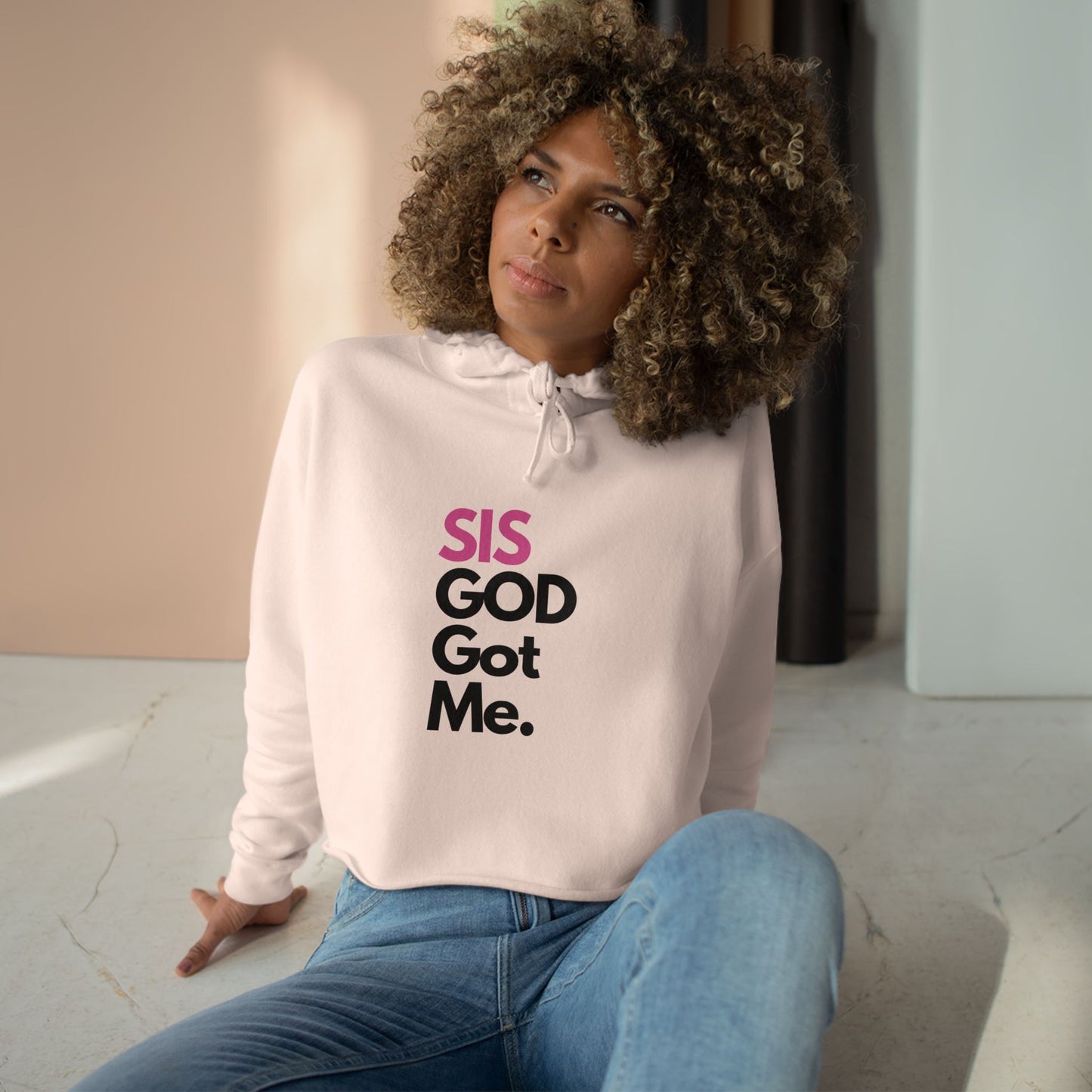 SIS GOD Got Me Crop Hoodie - Trendy Streetwear for Confident Women