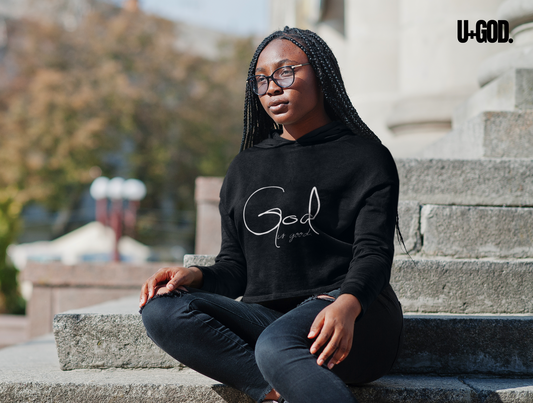 Stay Cozy in Faith with Our Women's 'God is Good' Pullover Fleece Sweatshirt