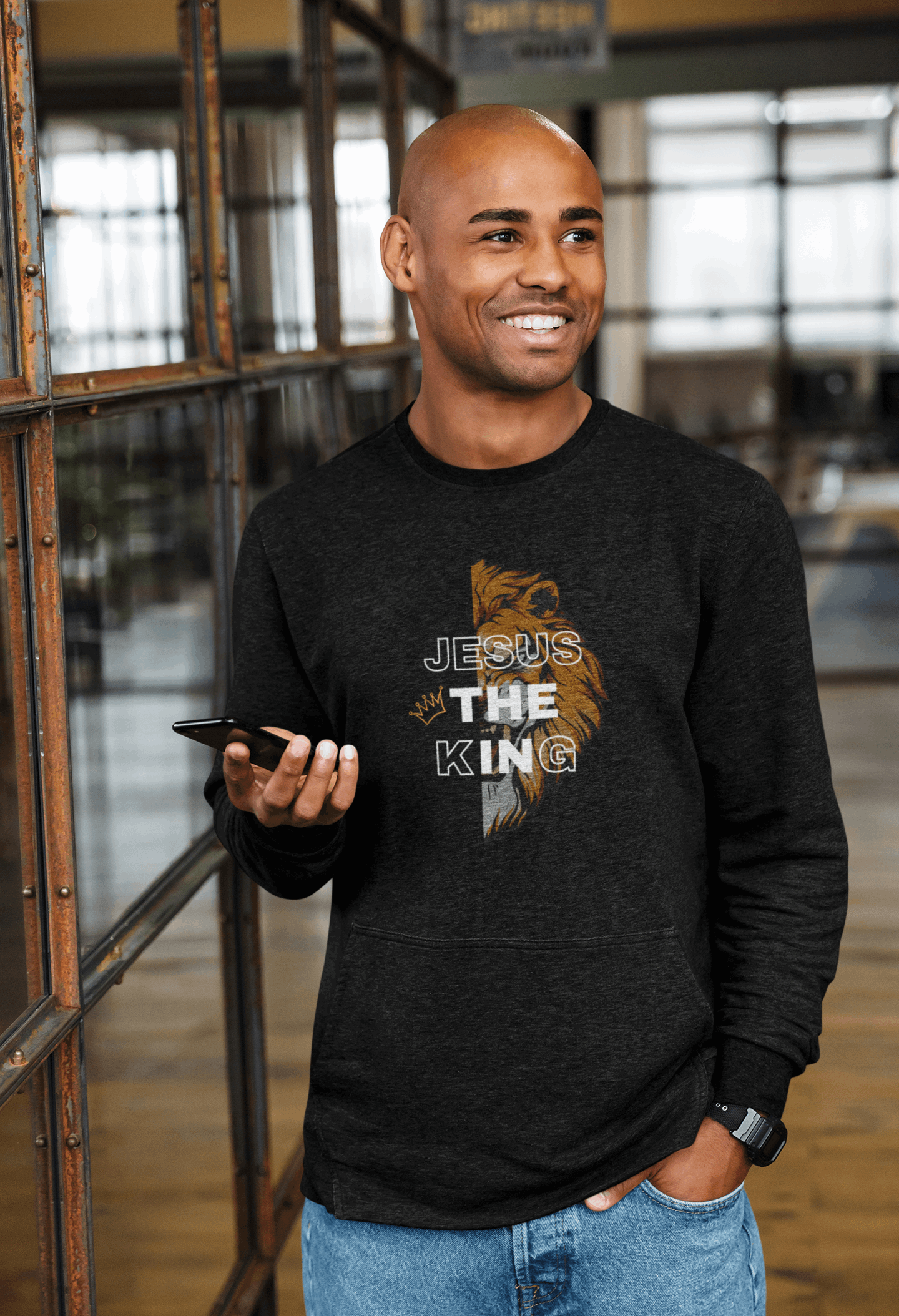 U+GOD Unisex Sweatshirt: Embodying Faith and Empowerment with Jesus the King - U+GOD